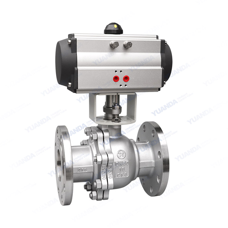 Pneumatic flange ball valve