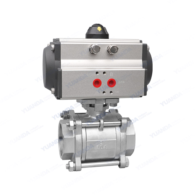 Pneumatic three disc ball valve