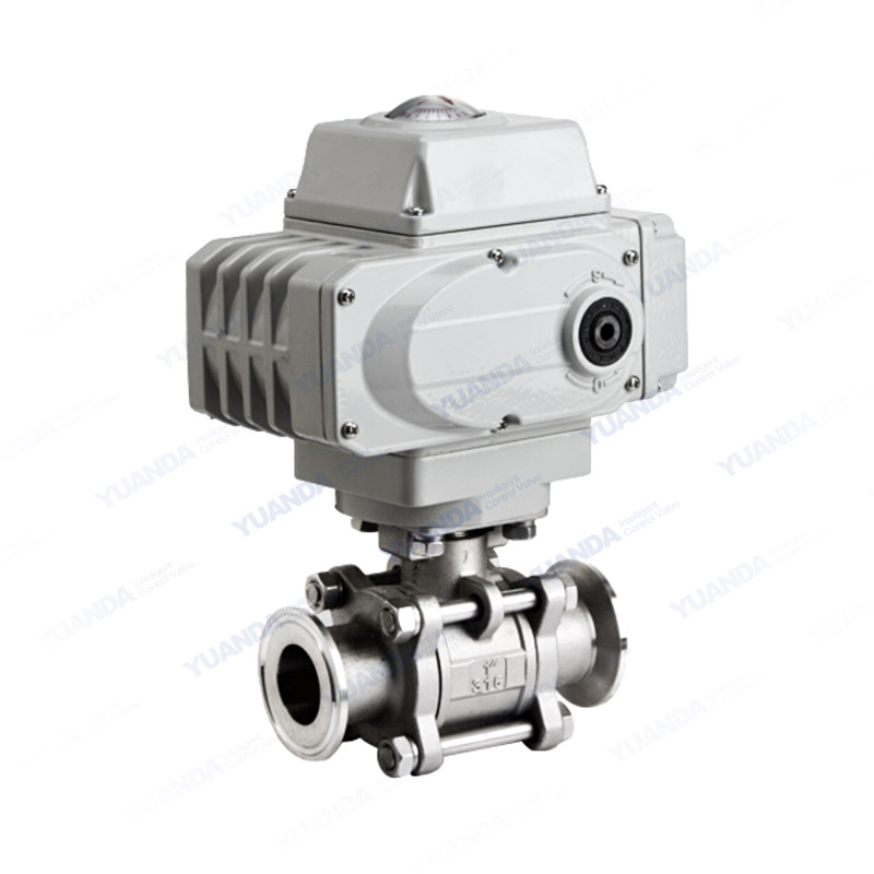 Electric three piece quick ball valve