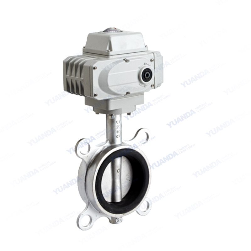 Electric rubber lined wafer butterfly valve