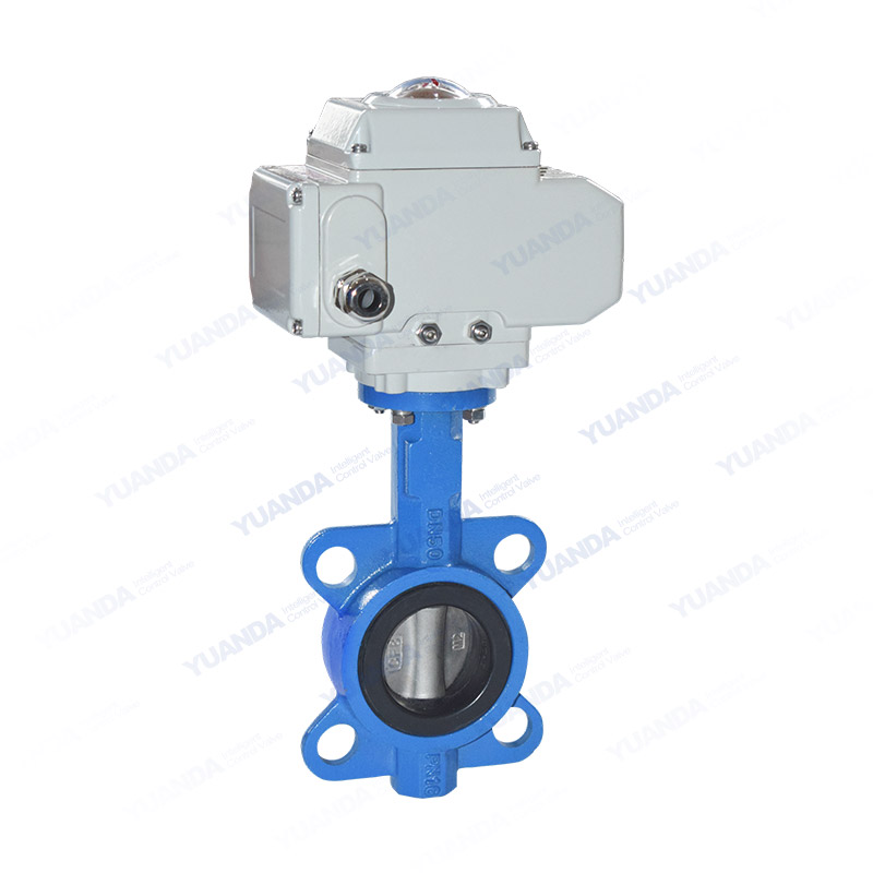Electric rubber lined wafer butterfly valve