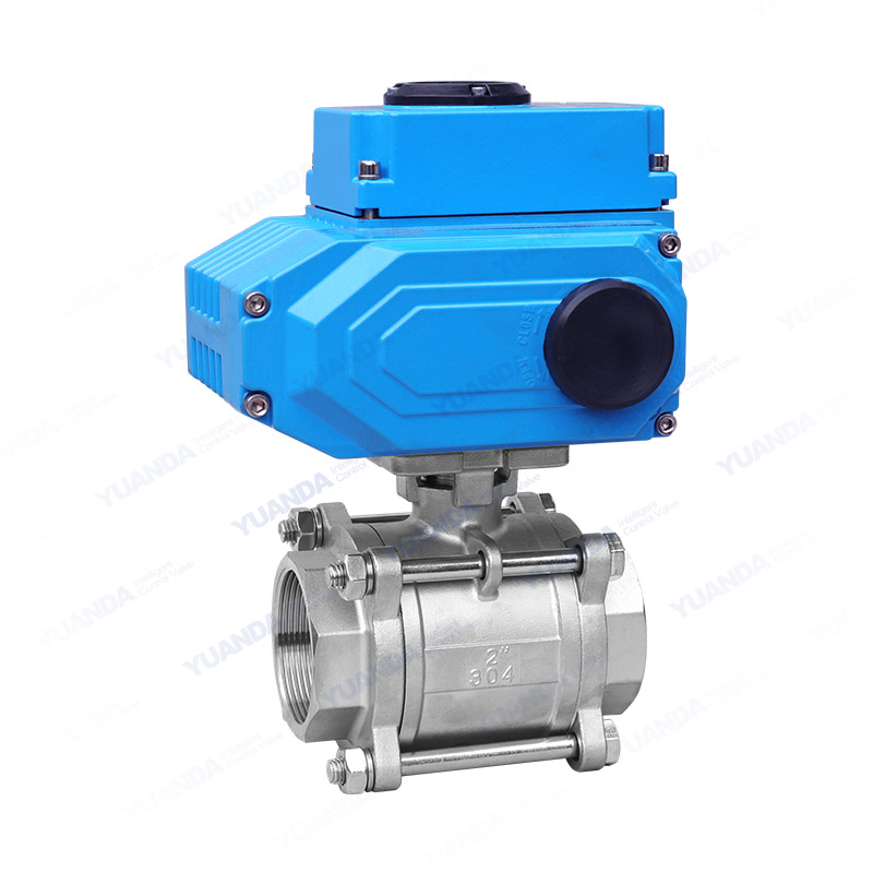 Electric three disc ball valve