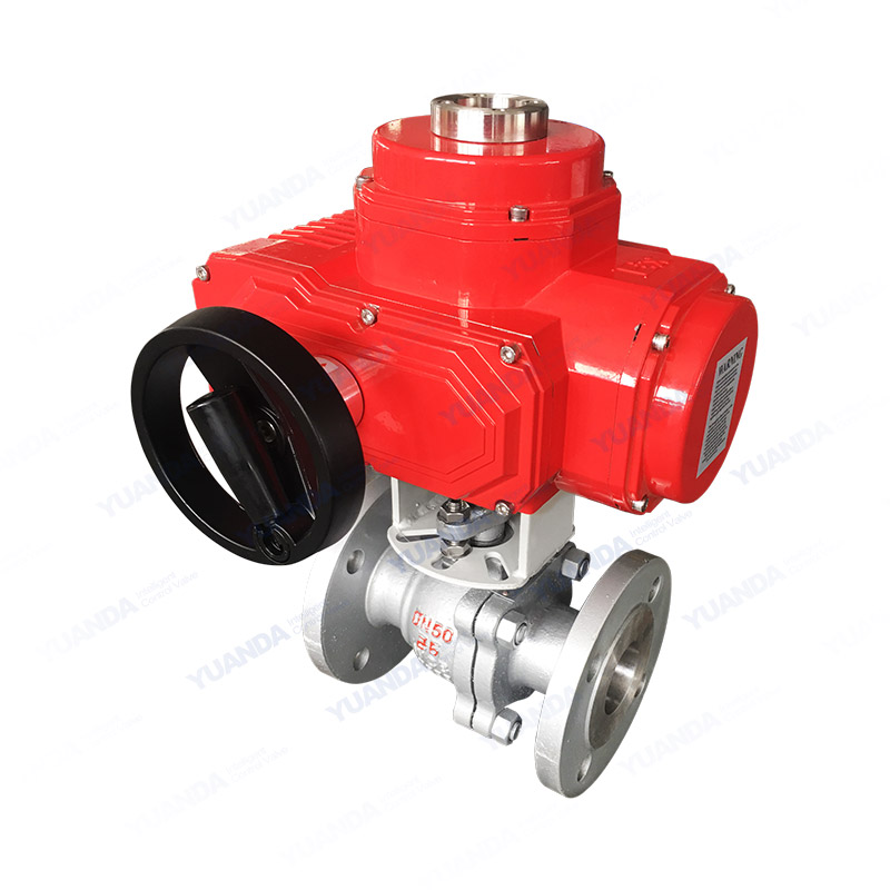 Electric carbon steel flanged ball valve