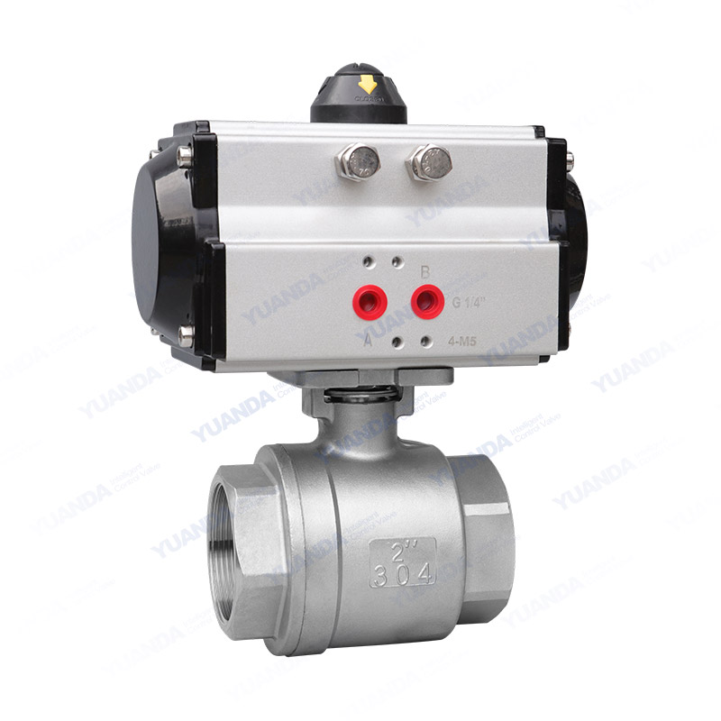 Pneumatic two-piece ball valve