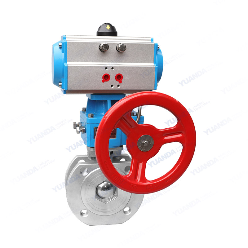 Pneumatic flange ball valve